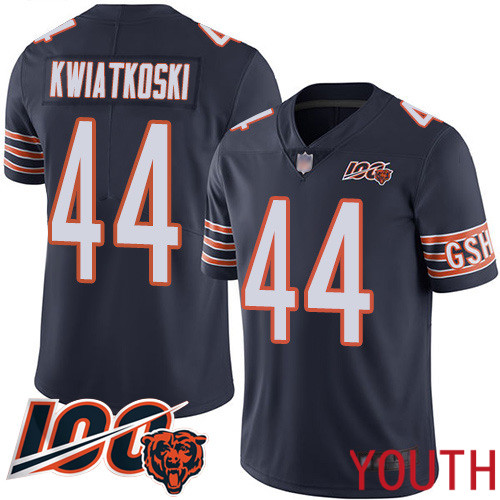 Chicago Bears Limited Navy Blue Youth Nick Kwiatkoski Home Jersey NFL Football #44 100th Season->youth nfl jersey->Youth Jersey